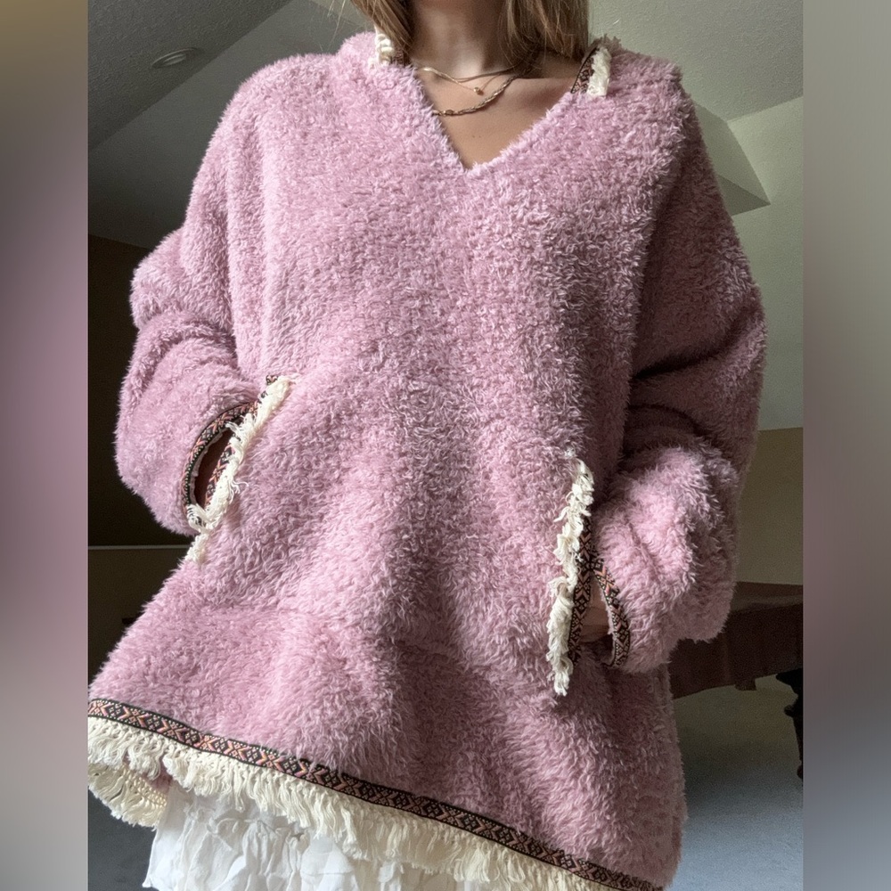 Natural Life Pink Fuzzy Comfy Hoodie